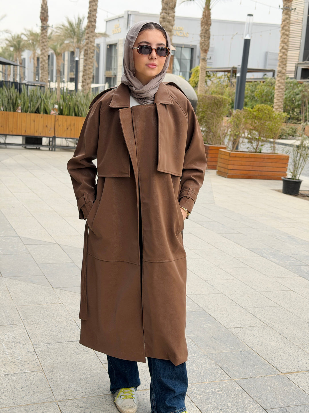 THE LUXE TRENCH COAT IN brown