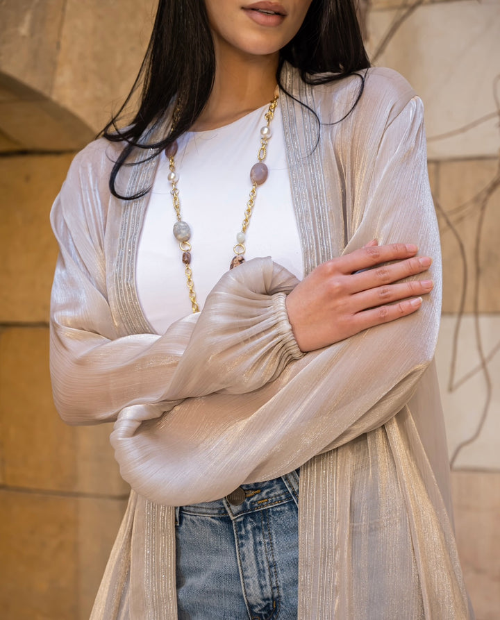 Noor Kaftan In Greige