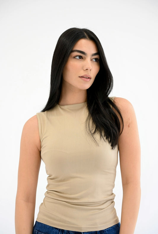 The Essential Tank in beige