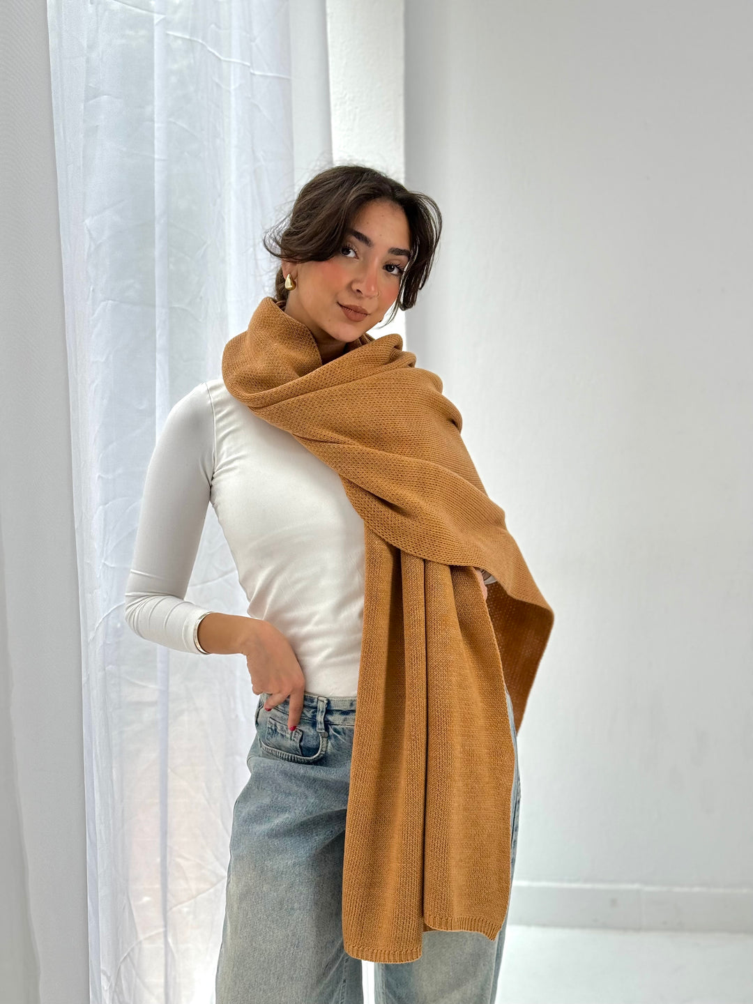 The Dreamy Shawl In Camel