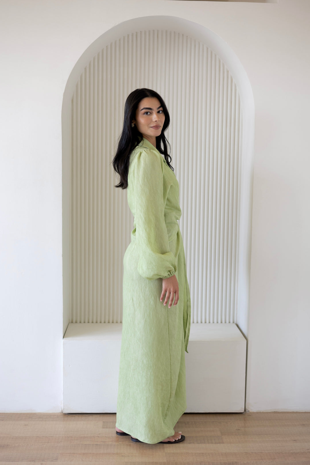 Serena Dress In Soft Green