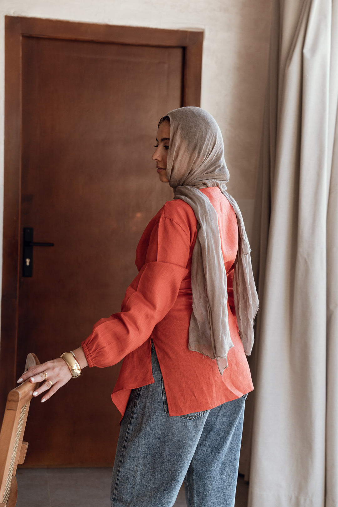 Palmer Blouse In Burnt Orange