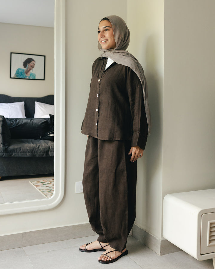 Ease Balloon Pants In Brown