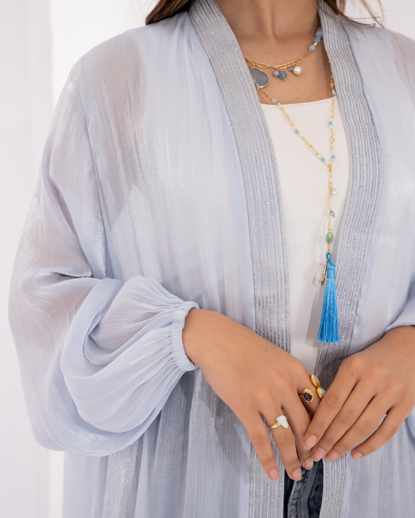 Noor kaftan in baby blue