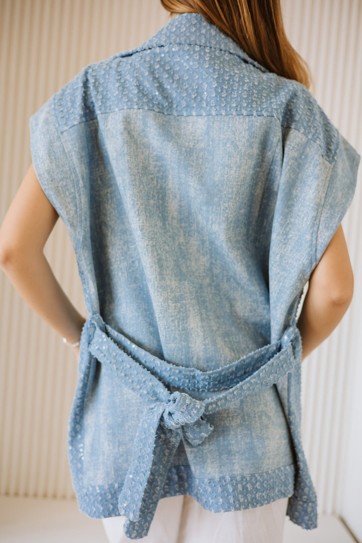 The glamour denim vest