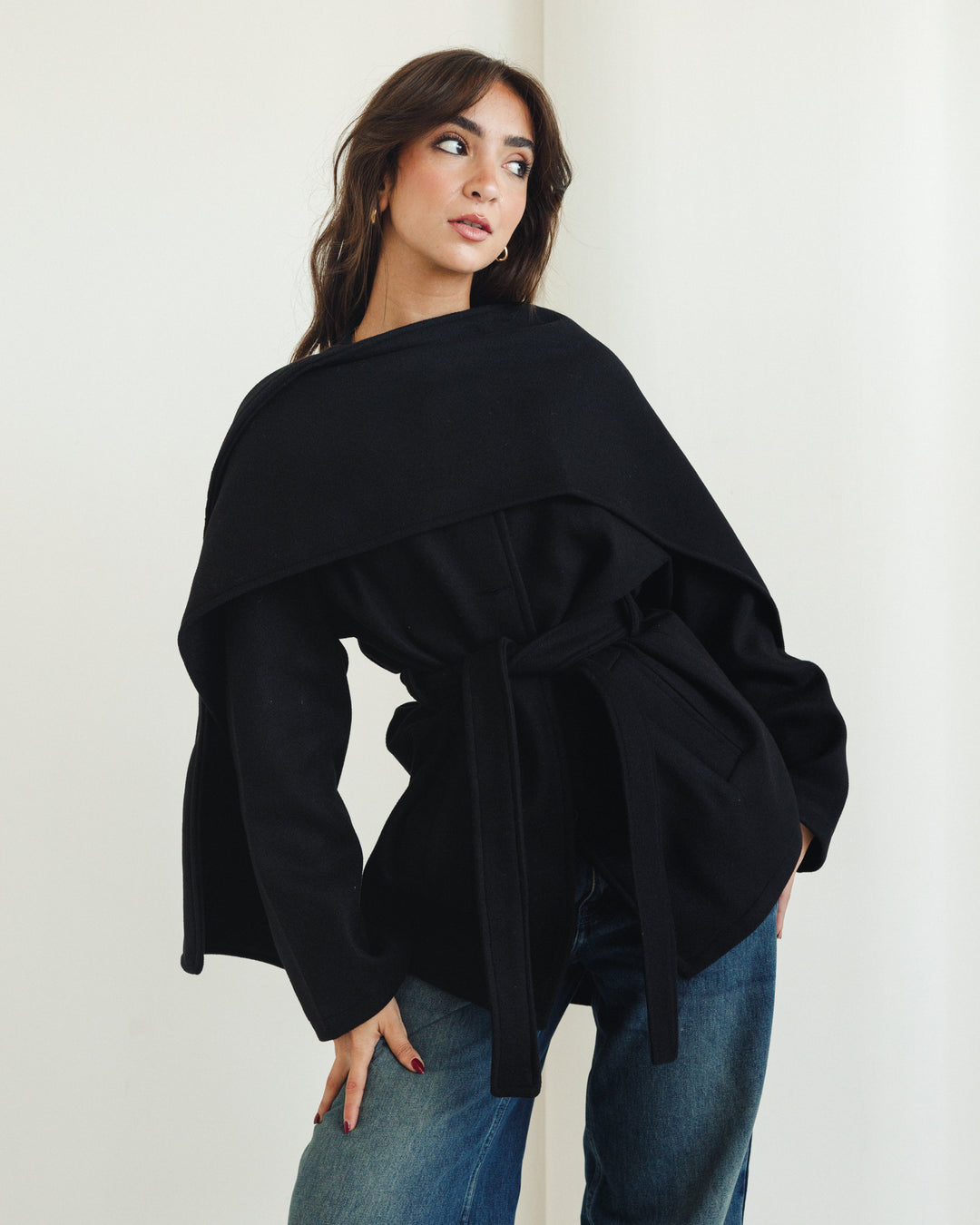 The Shawl Coat In Black