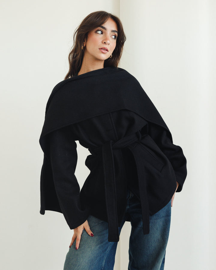 The Shawl Coat In Black