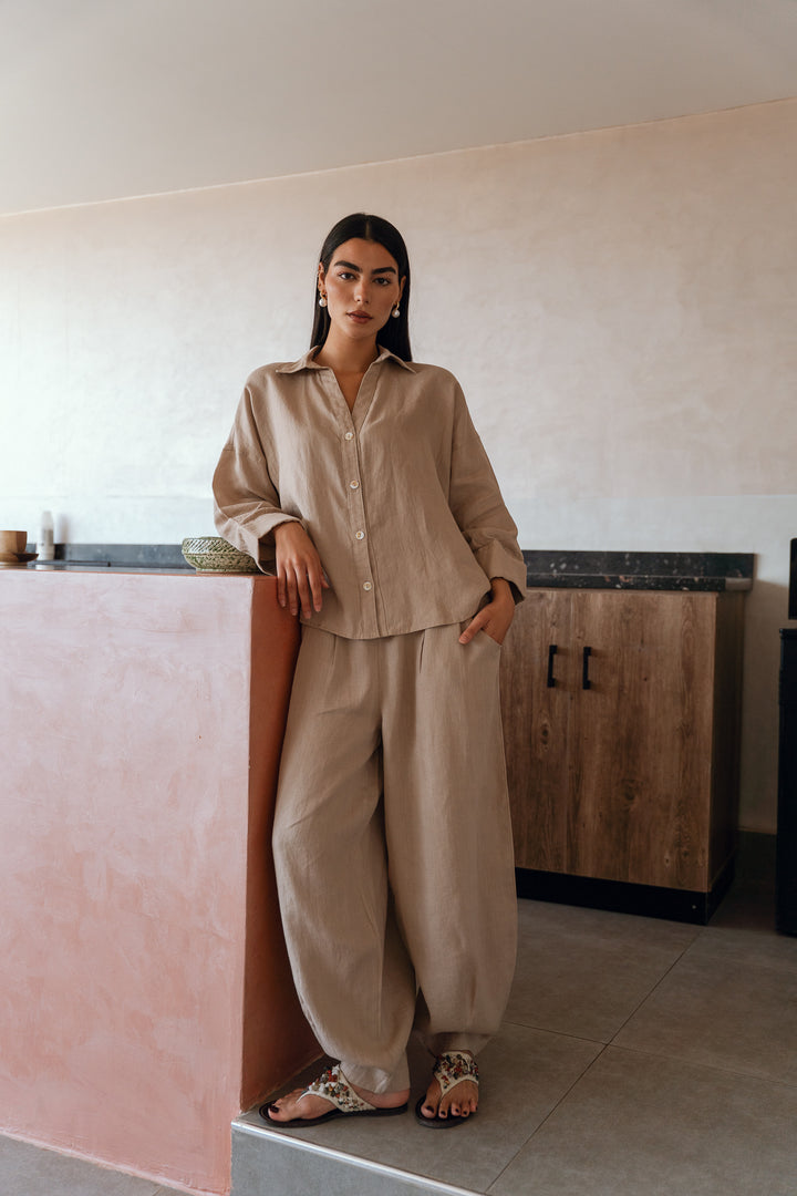 Ease Balloon Pants In Beige