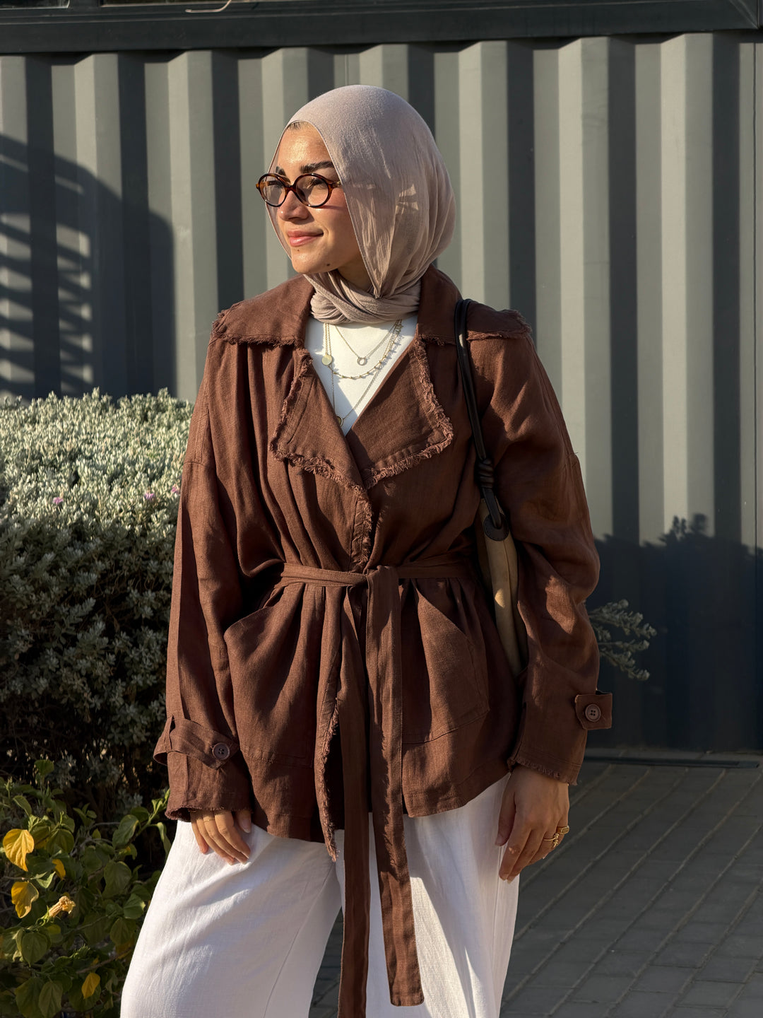 Raw cardigan in brown