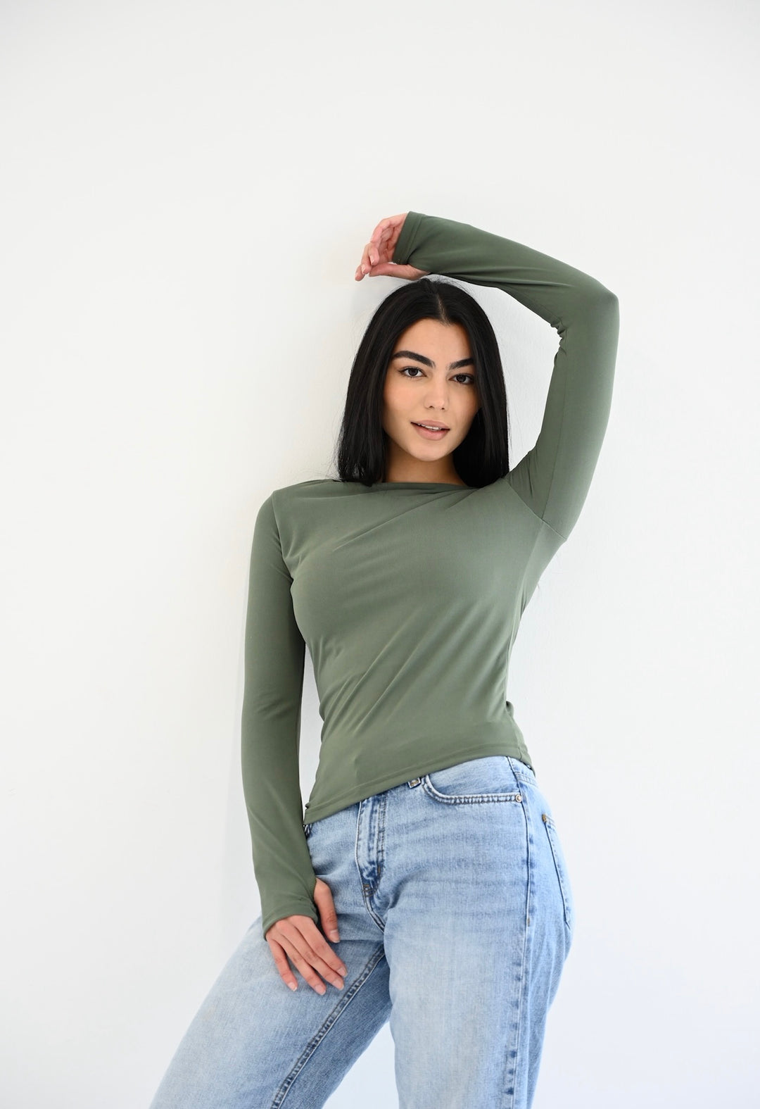 The Essential Long Sleeves Top In Olive