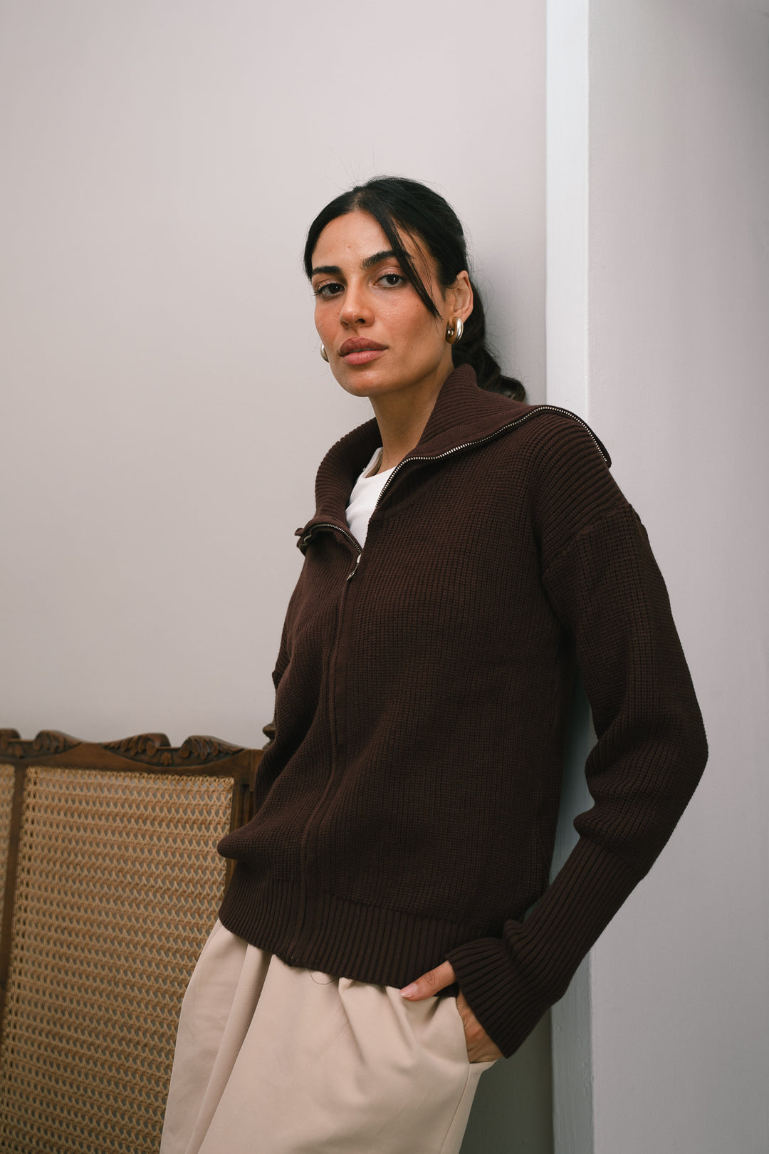 Premium Chunky Knit Jumper – brown