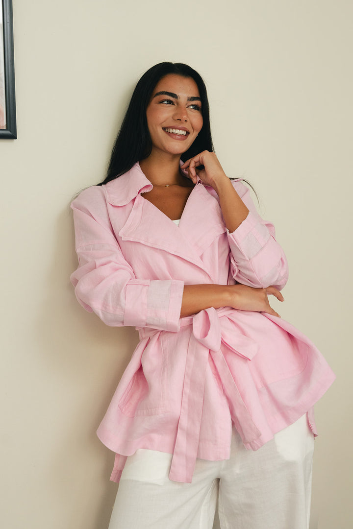 Raw cardigan in pink
