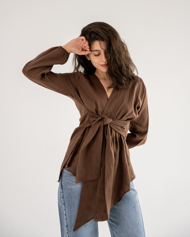 Palmer Blouse In Brown