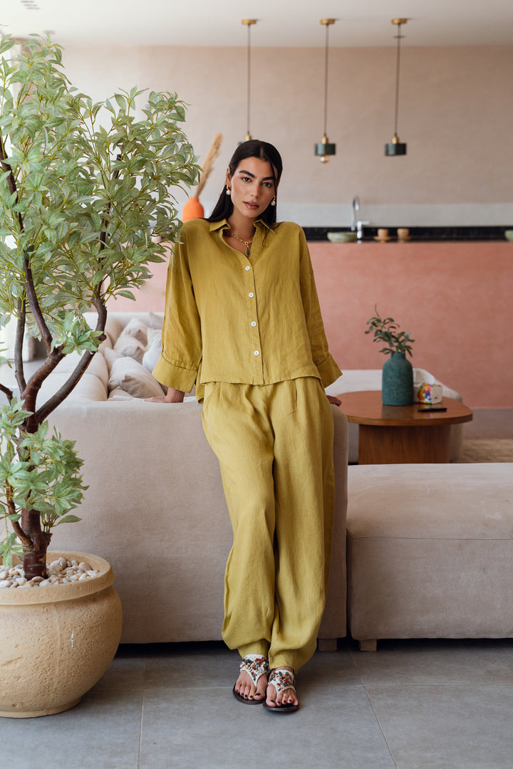 EASE BALLOON PANTS IN lime ( limited edition)