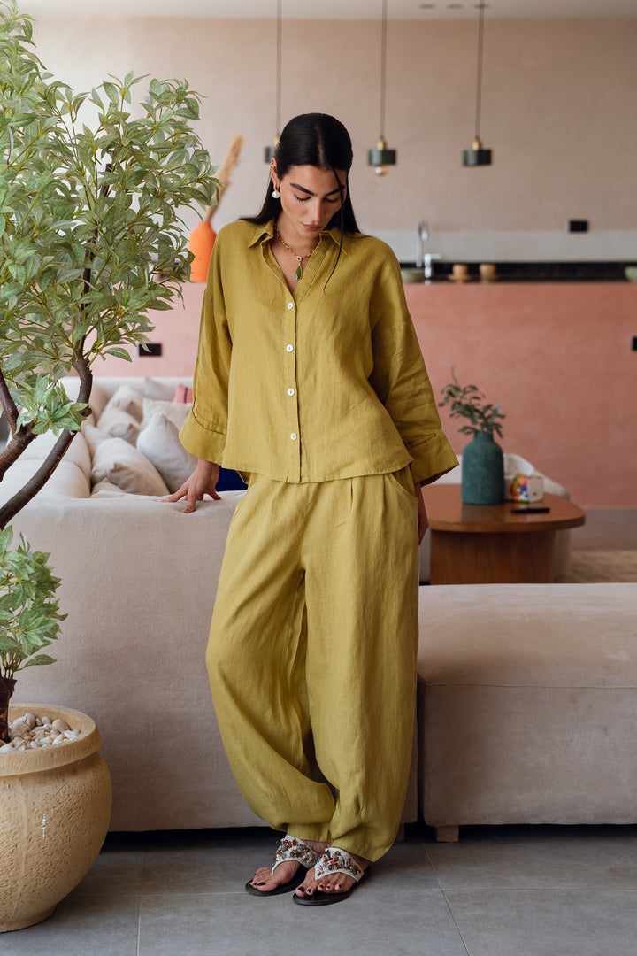 EASE BALLOON PANTS IN lime ( limited edition)