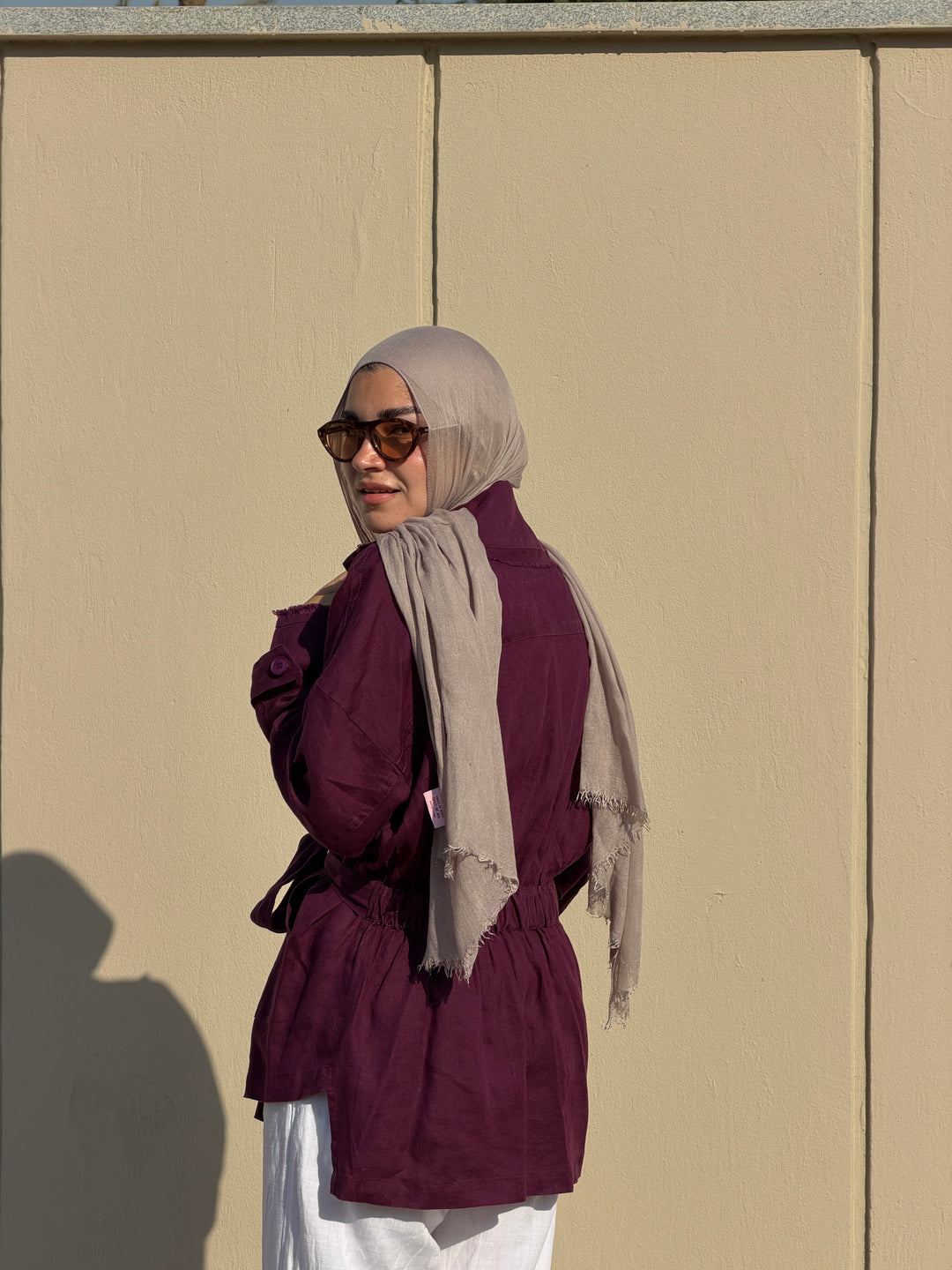Raw cardigan in purple
