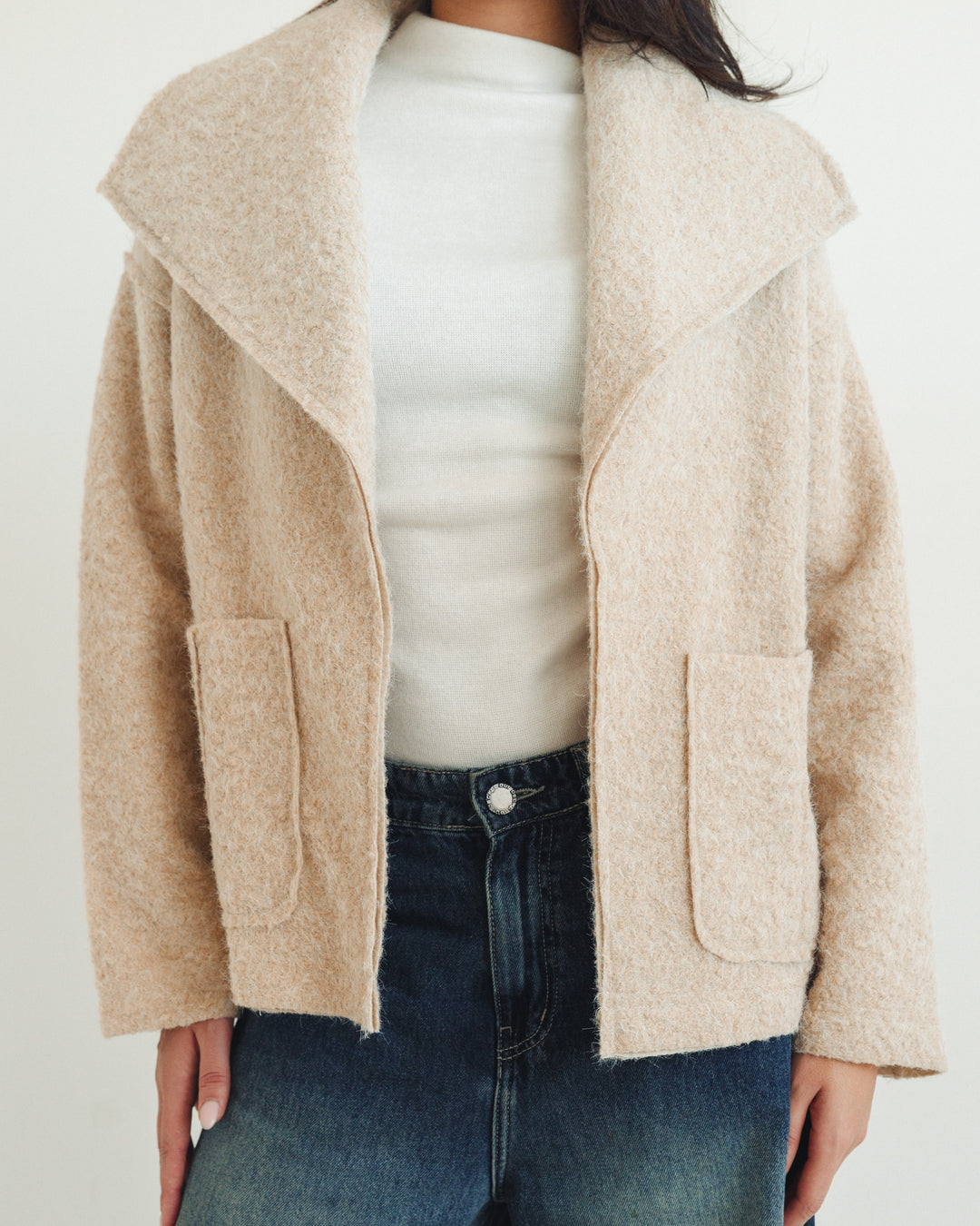 The Mohair Jacket in Beige
