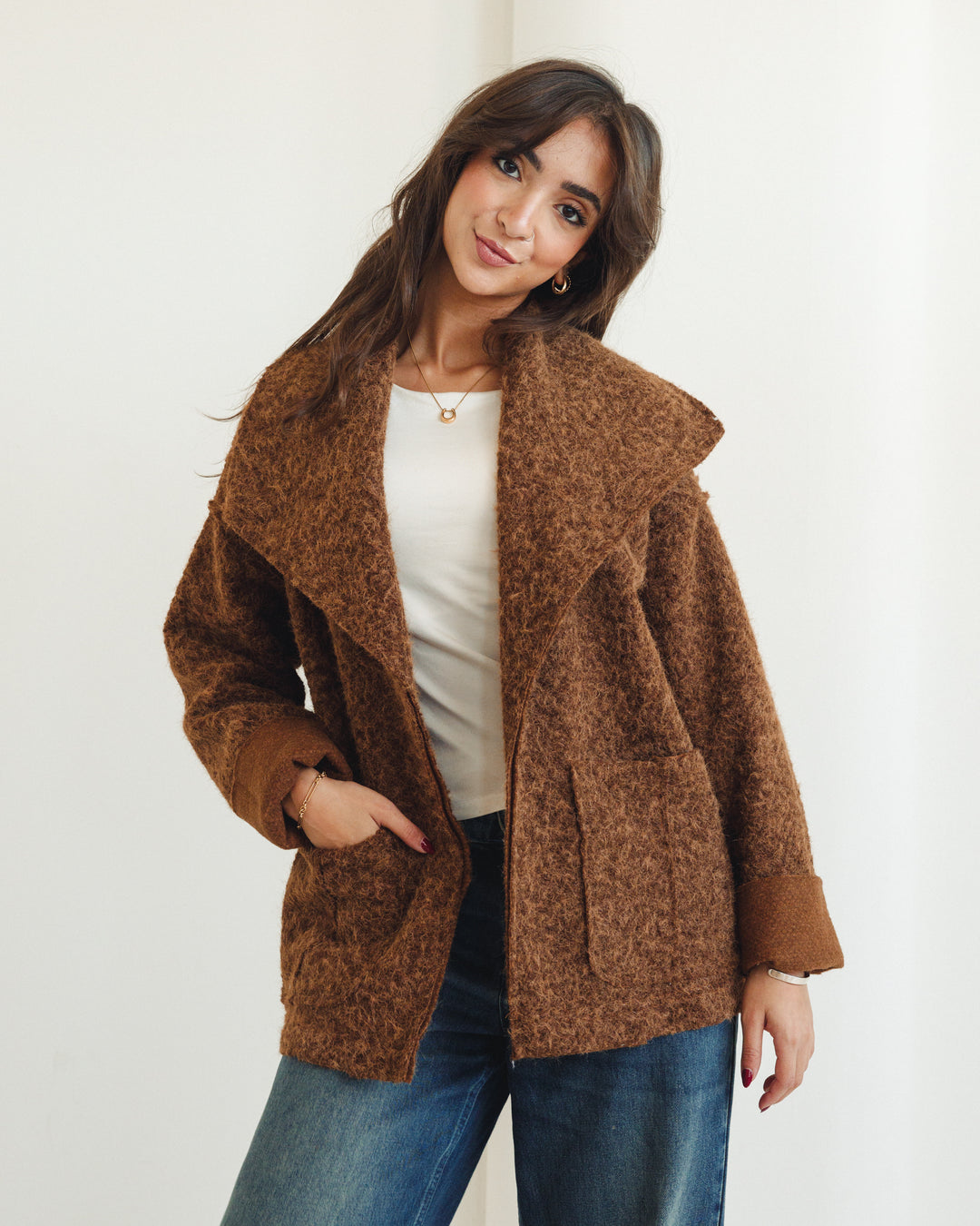 The Mohair Jacket in Brown