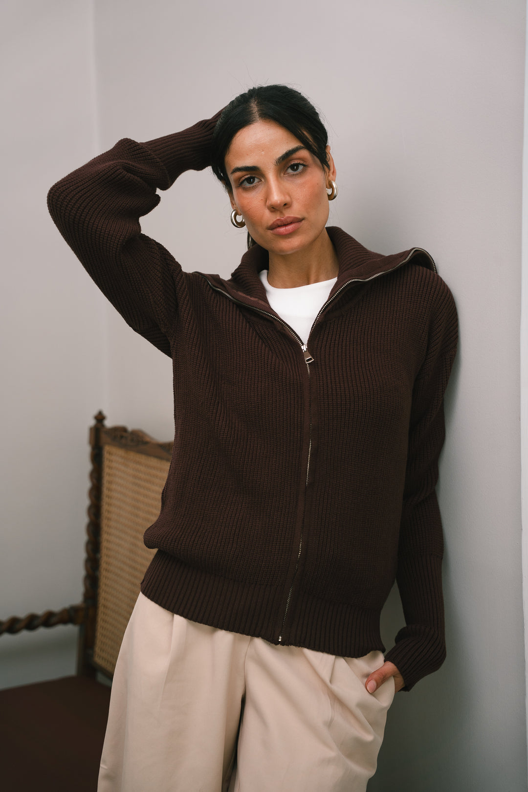 Premium Chunky Knit Jumper – brown