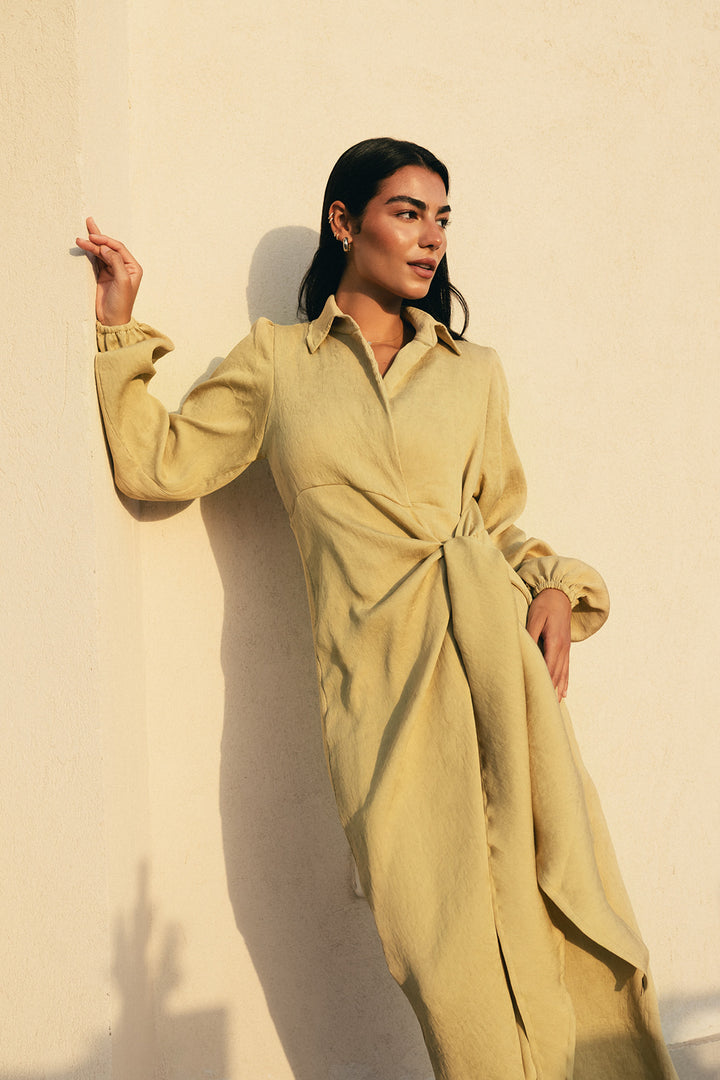 Serena-Air dress in pistachio