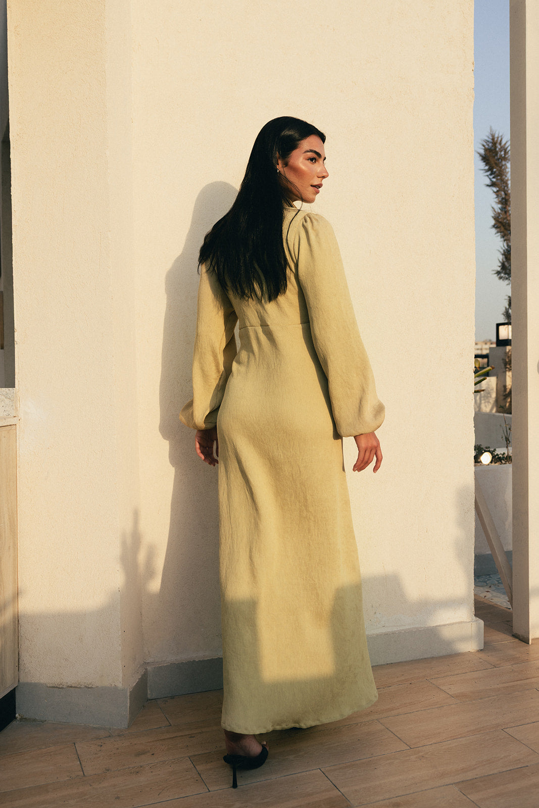 Serena-Air dress in pistachio
