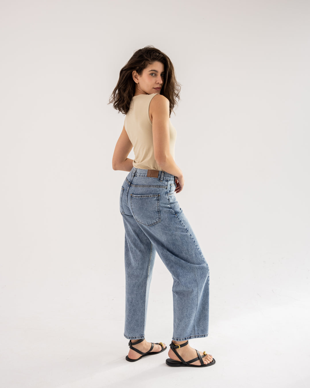 Baggy Barrel Mid Waist – Light Wash