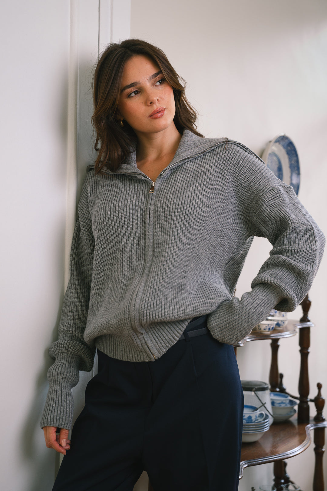 Premium Chunky Knit Jumper – grey