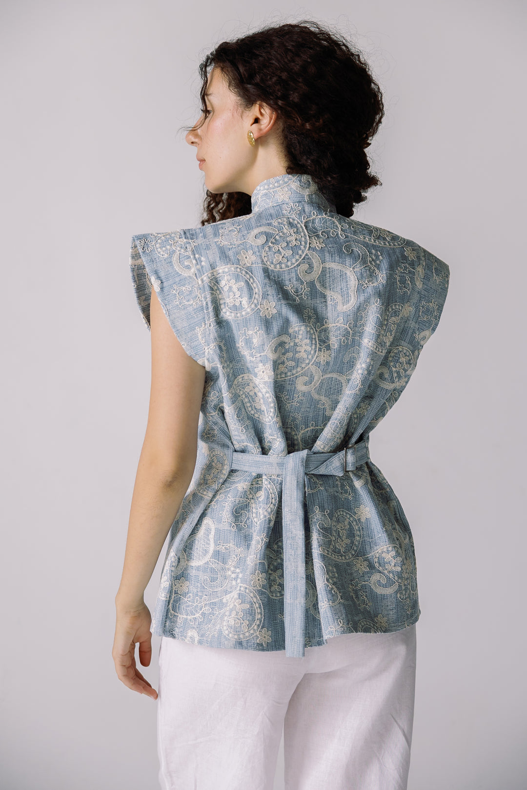 Indigo bloom vest