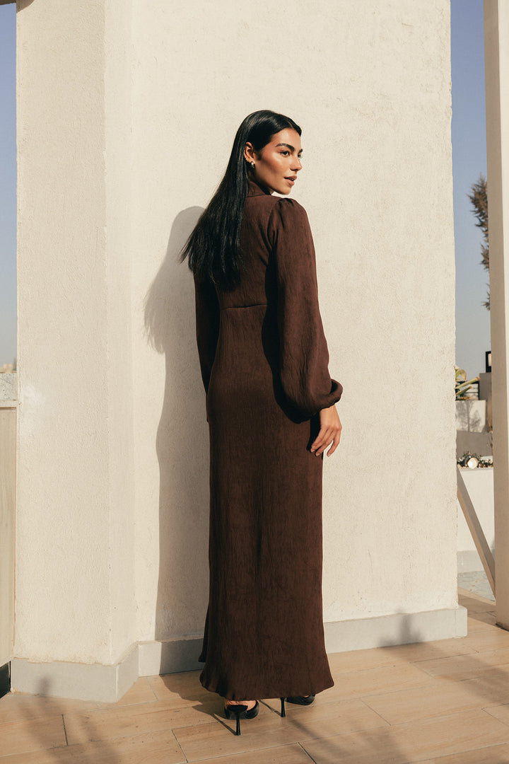 Serena-Air dress in brown