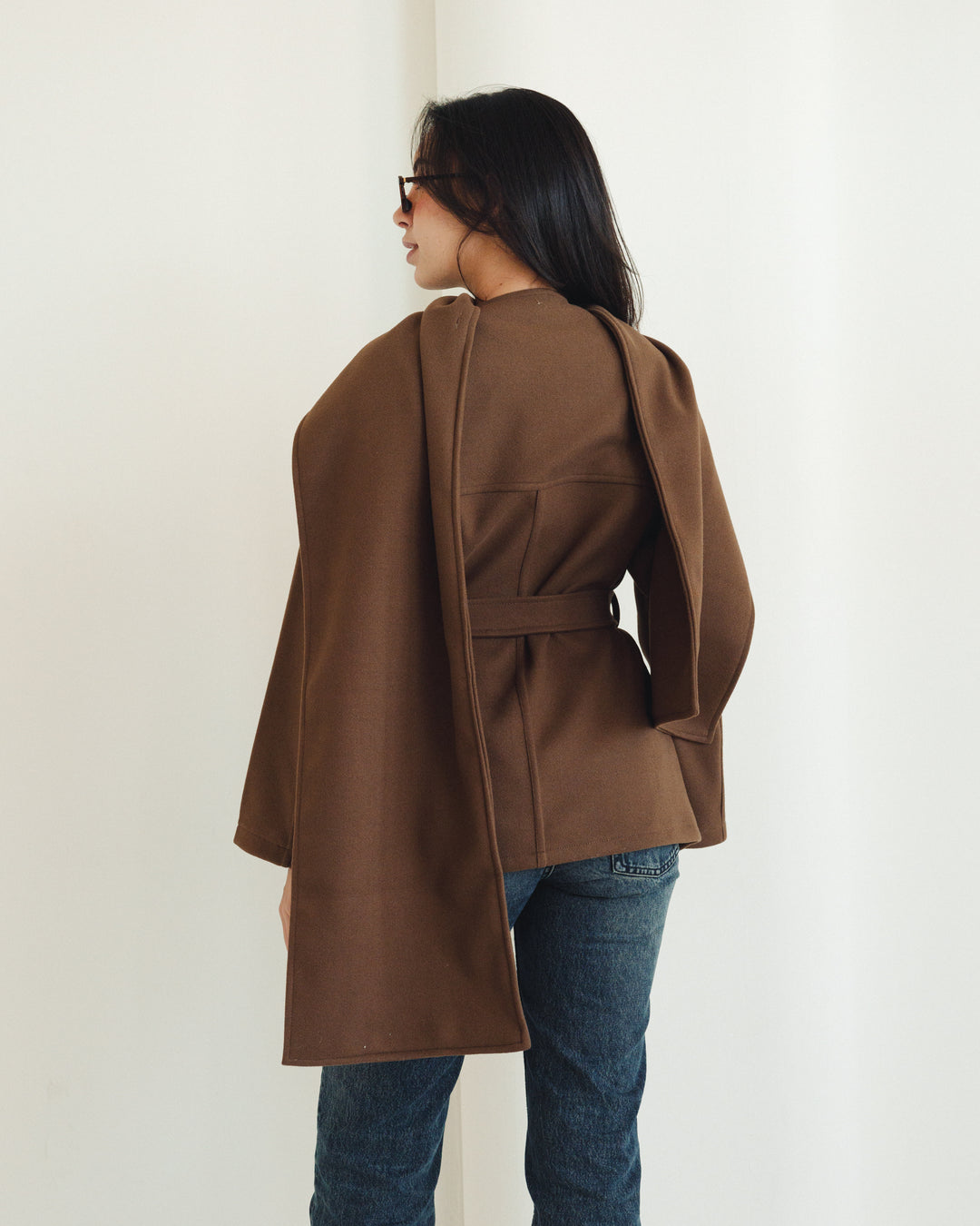 The Shawl Coat In Brown
