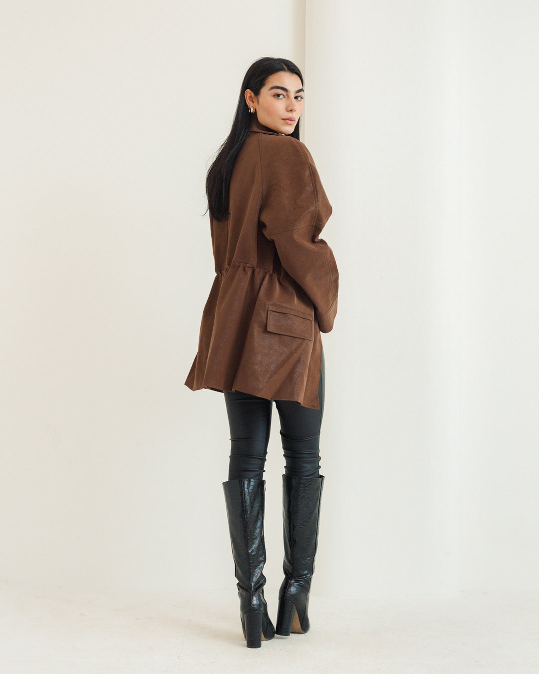 The Saddle Leather Jacket in Brown