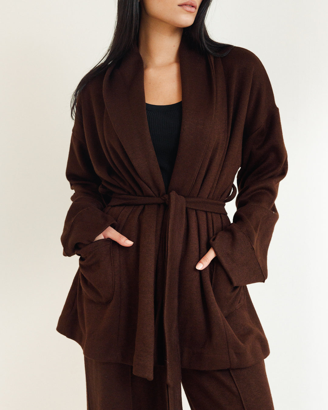 The Cozy Knit Set in Brown