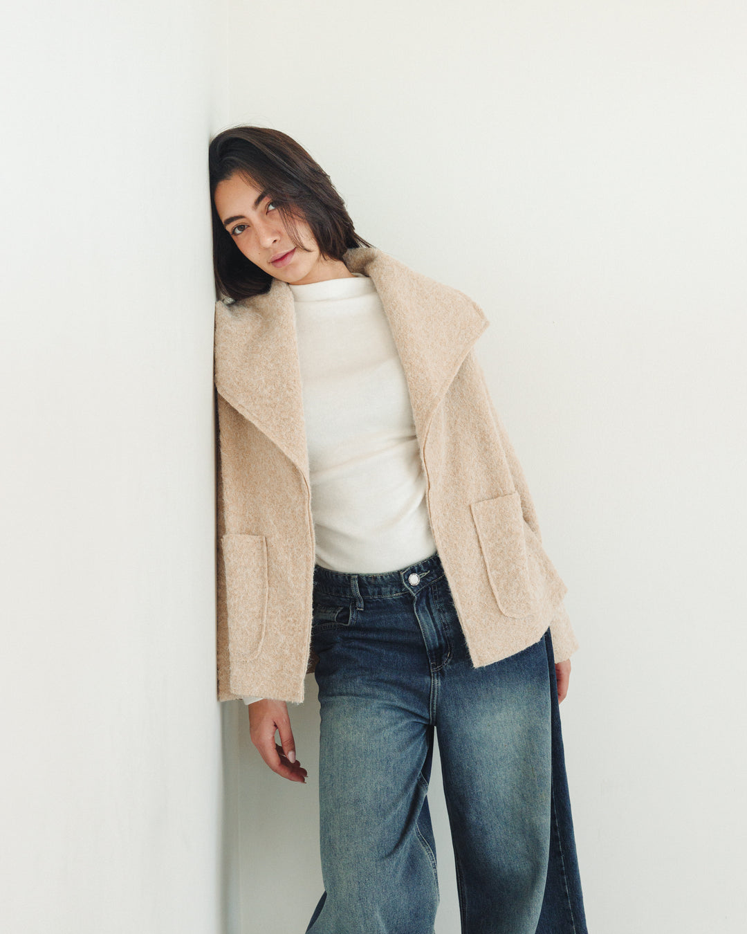 The Mohair Jacket in Beige