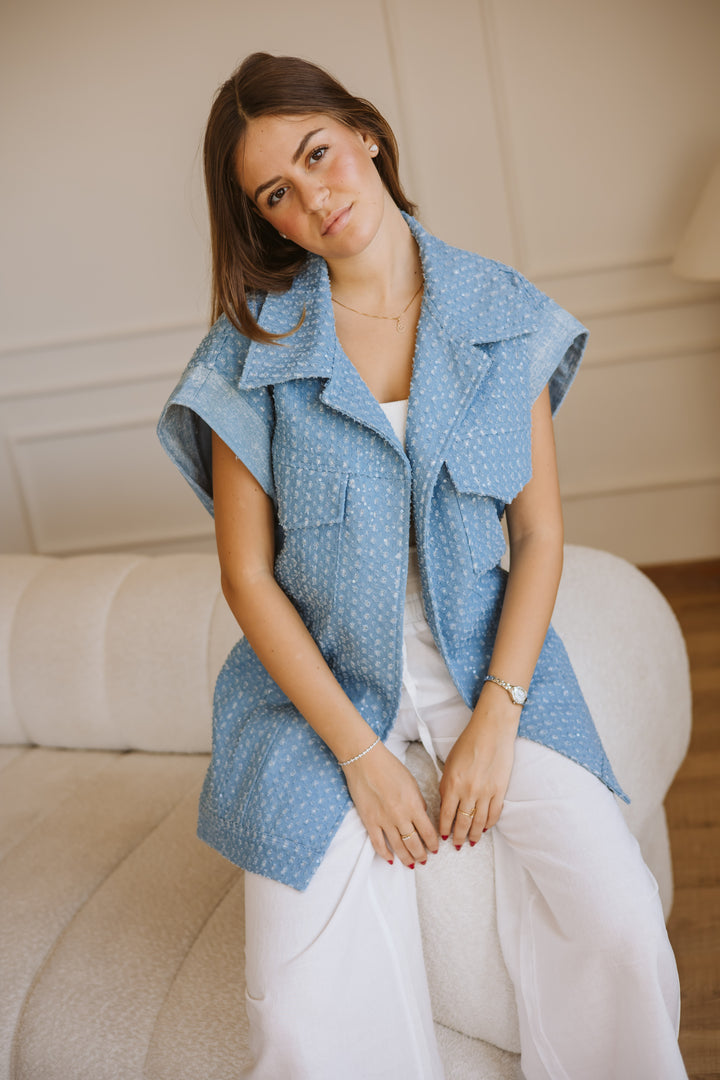 The glamour denim vest