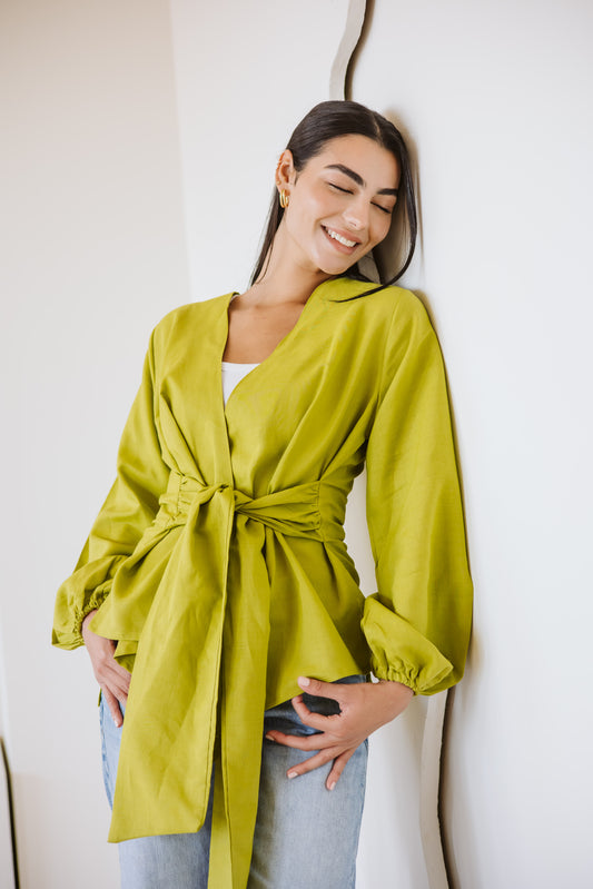 Palmer blouse in lime