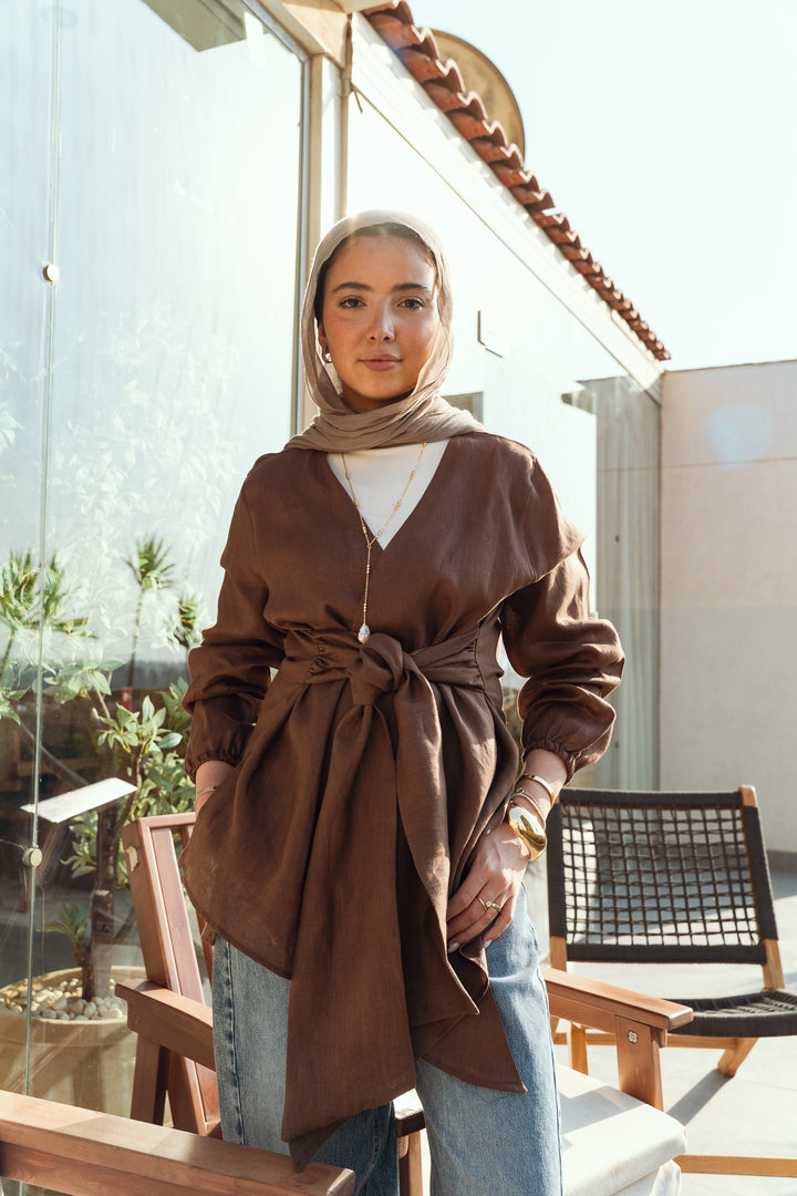 Palmer Blouse In Brown