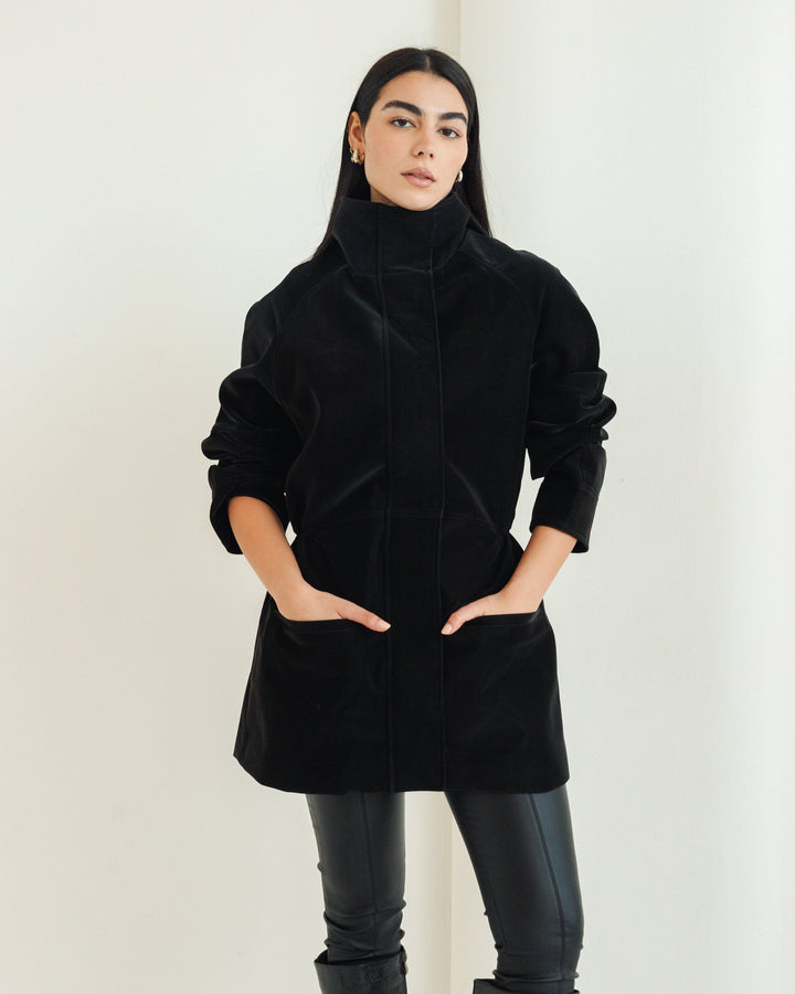 The Saddle Leather Jacket in Black