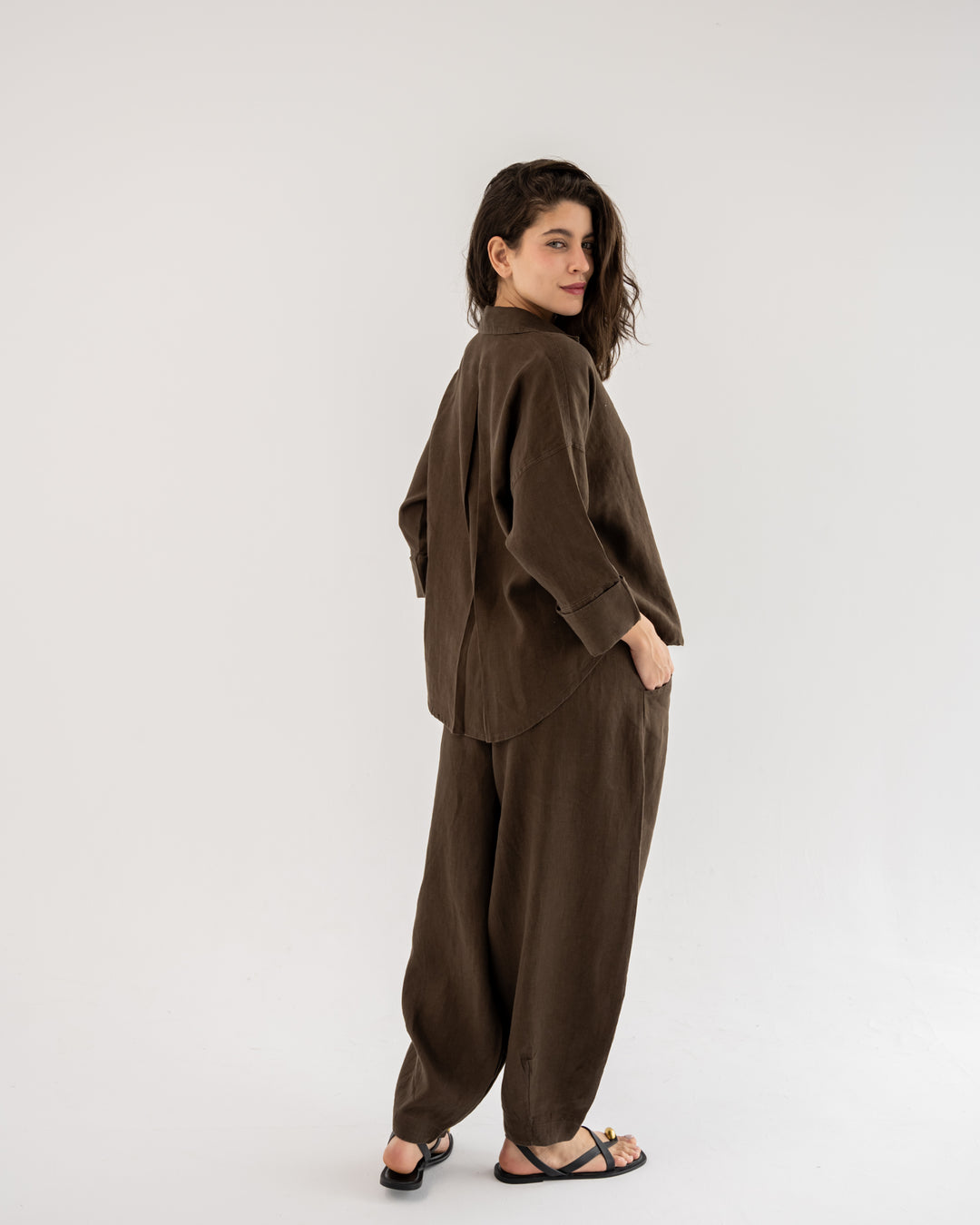 Ease Balloon Pants In Brown