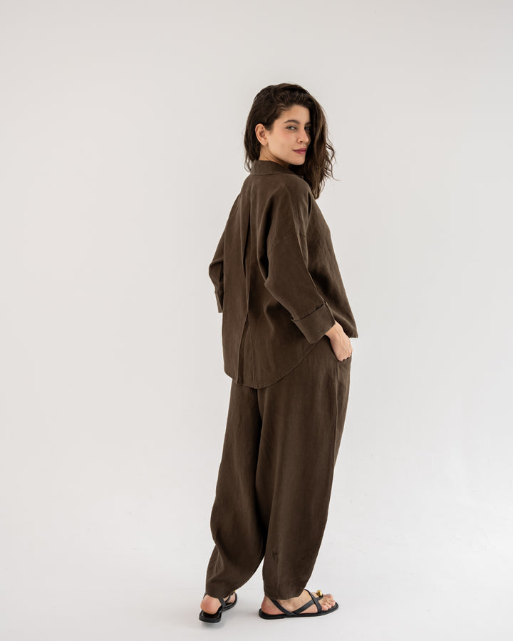 Ease Balloon Pants In Brown