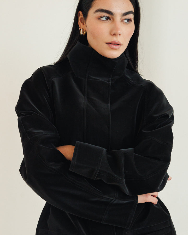 The Saddle Leather Jacket in Black