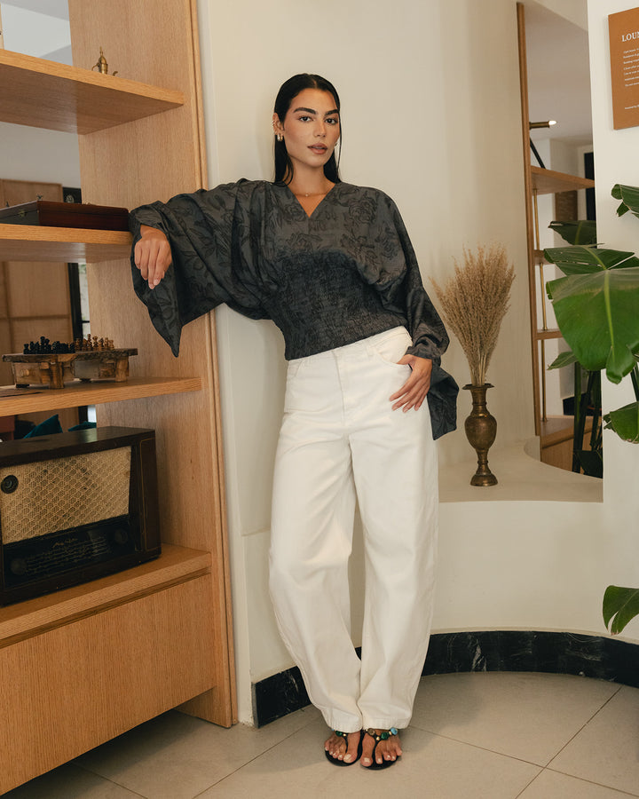Alora Blouse in grey
