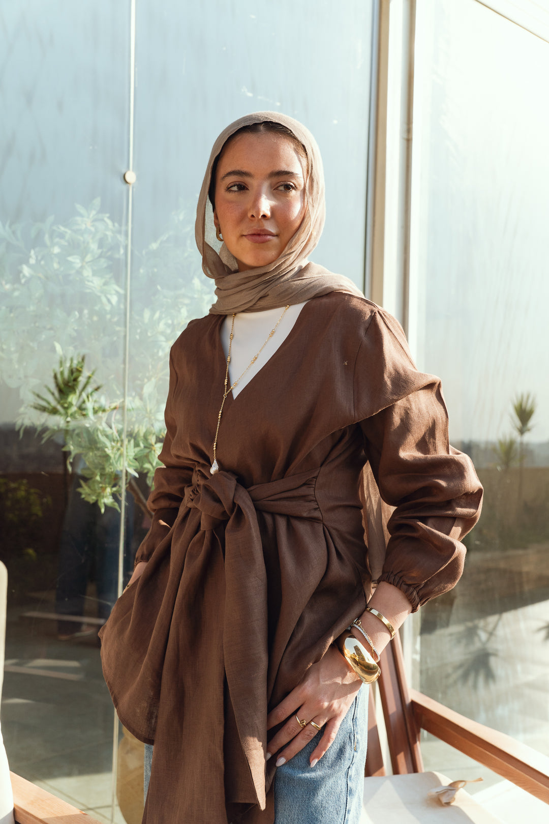 Palmer Blouse In Brown