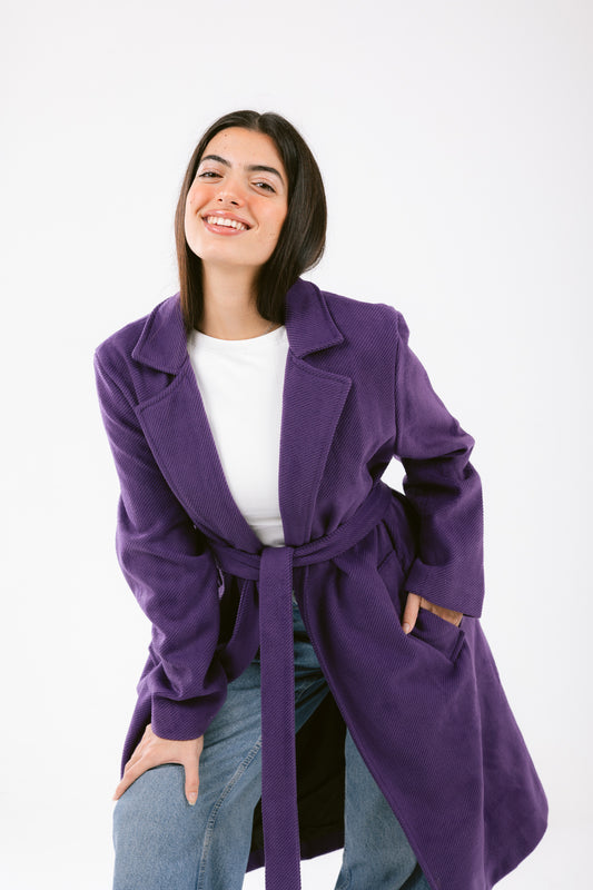 The perfect coat in purple