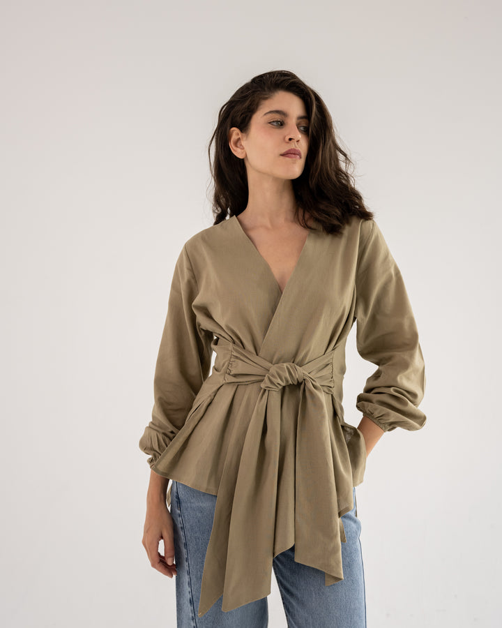 Palmer Blouse In Cafe