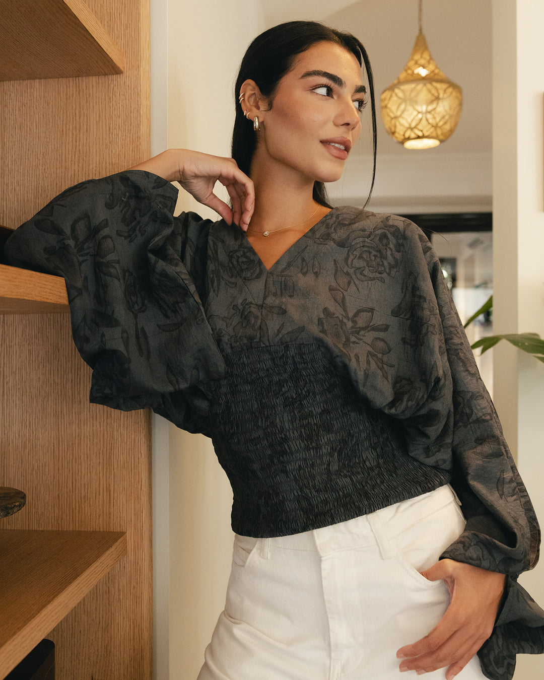 Alora Blouse in grey