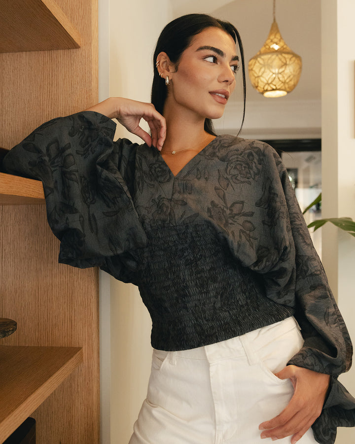 Alora Blouse in grey