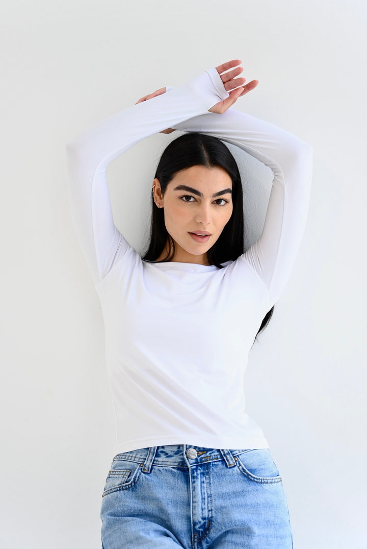 The Essential Long Sleeves Top In White