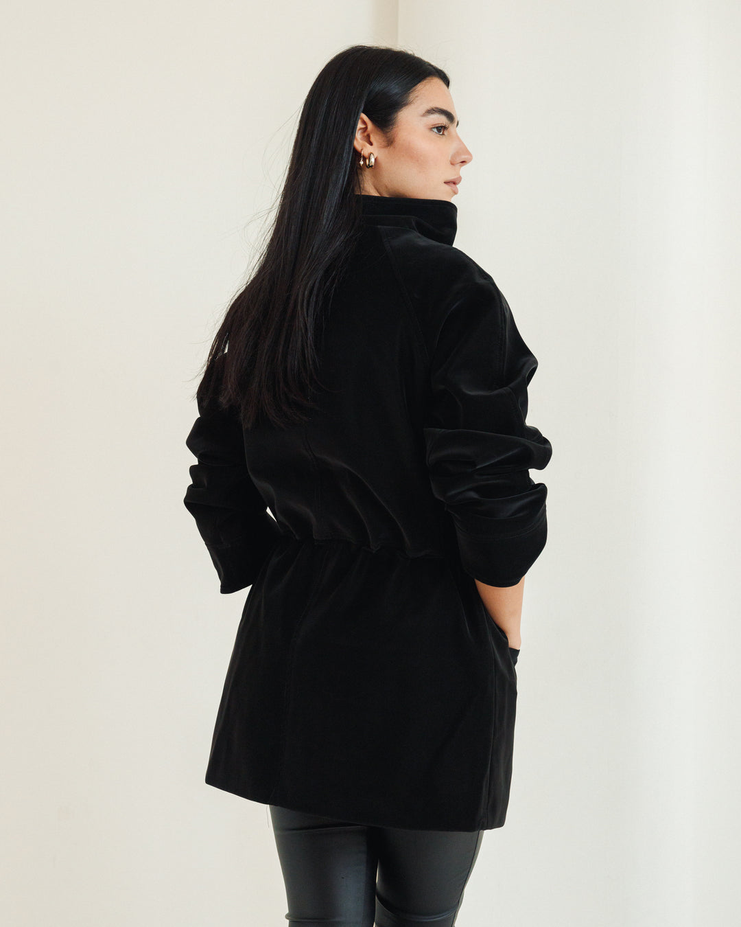 The Saddle Leather Jacket in Black