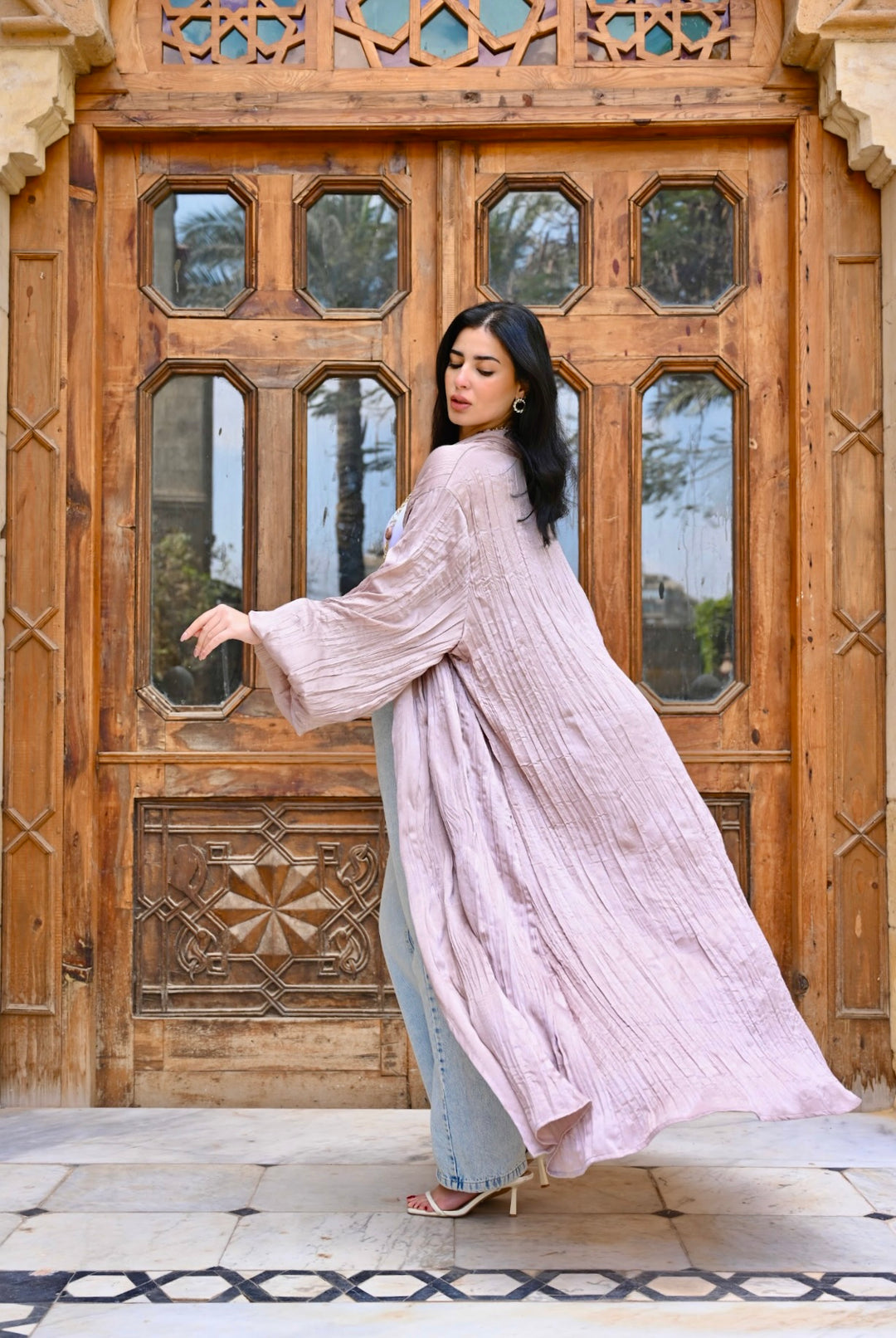 Khayal cardigan in dusty rose