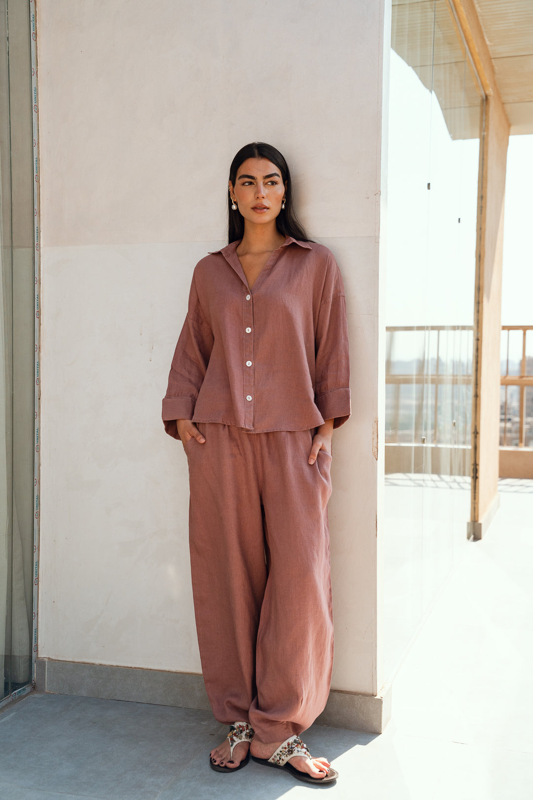 LOOSE MUSE SHIRT IN dusty rose( limited edition)